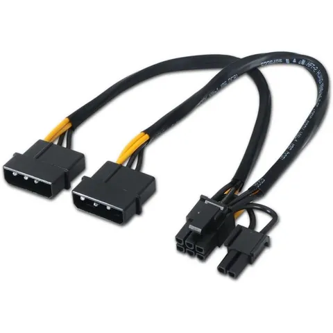 ADAPTER 2X MOLEX NAAR PCIE 6+2 PIN