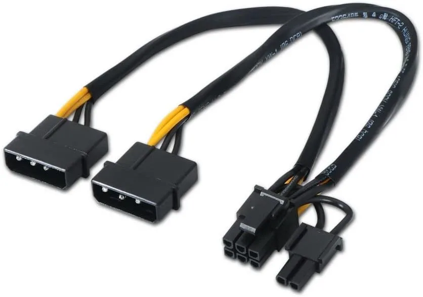 ADAPTER 2X MOLEX NAAR PCIE 6+2 PIN