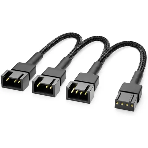 ADAPTER PWM FAN 4-PINS NAAR 3X 4-PINS
