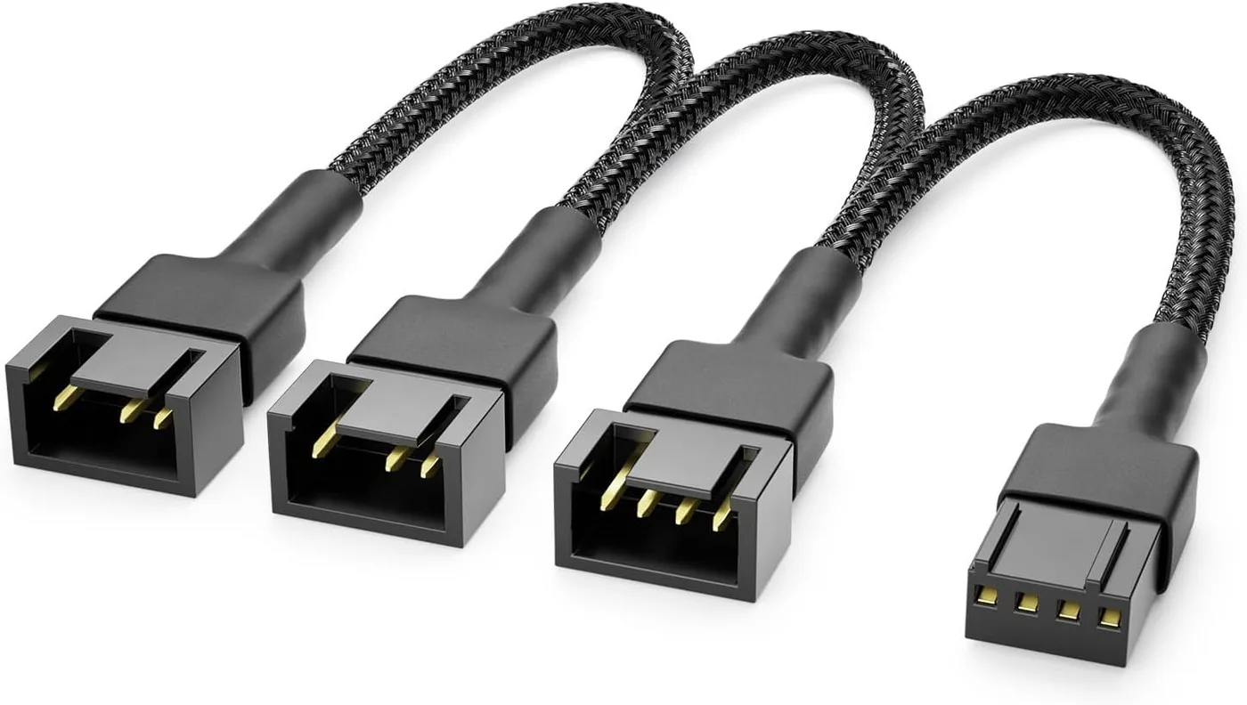 ADAPTER PWM FAN 4-PINS NAAR 3X 4-PINS