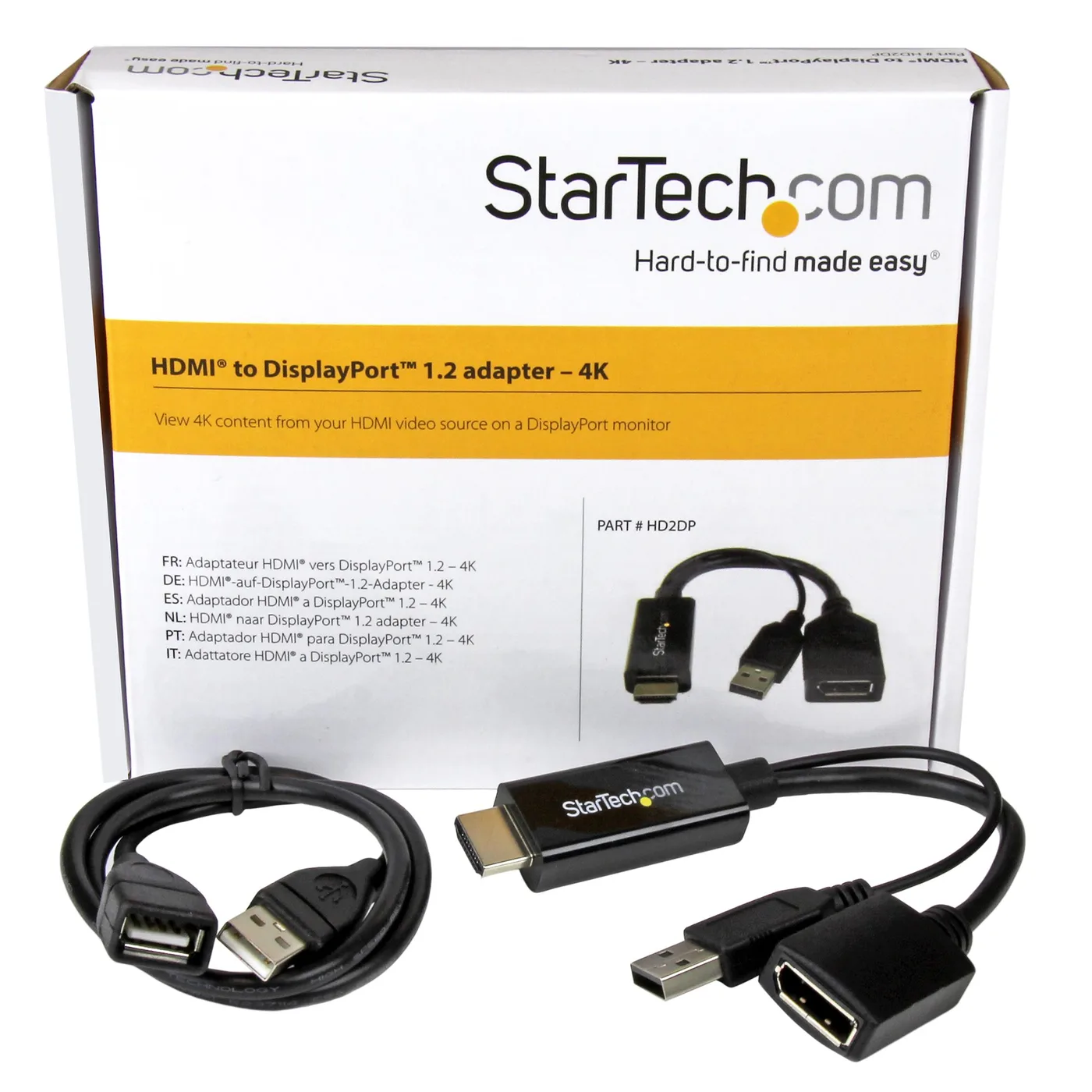 ADAPTER STARTECH HDMI NAAR DISPLAYPORT HD2DP — beeld 2
