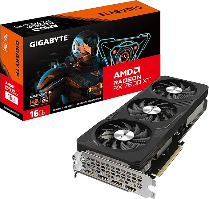 AMD RADEON RX 7600 XT GIGABYTE GAMING OC 16GB
