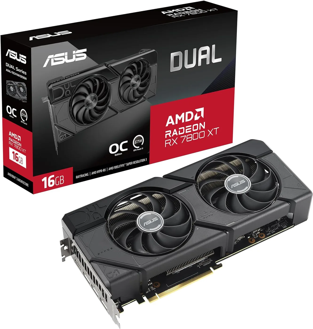 AMD RADEON RX 7800 XT ASUS DUAL OC 16GB