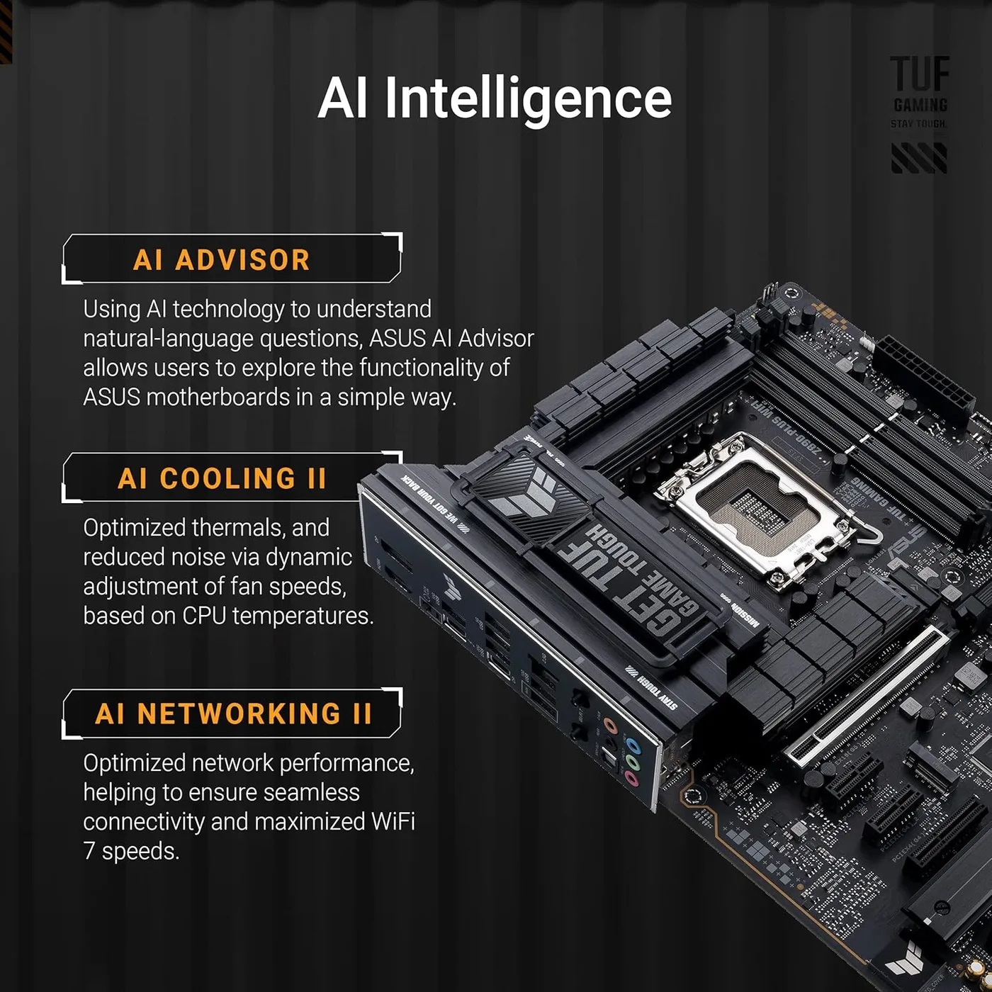 MOEDERBORD ASUS TUF Z890-PLUS WIFI ATX — beeld 2