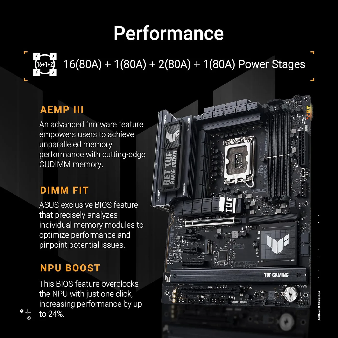 MOEDERBORD ASUS TUF Z890-PLUS WIFI ATX — beeld 3