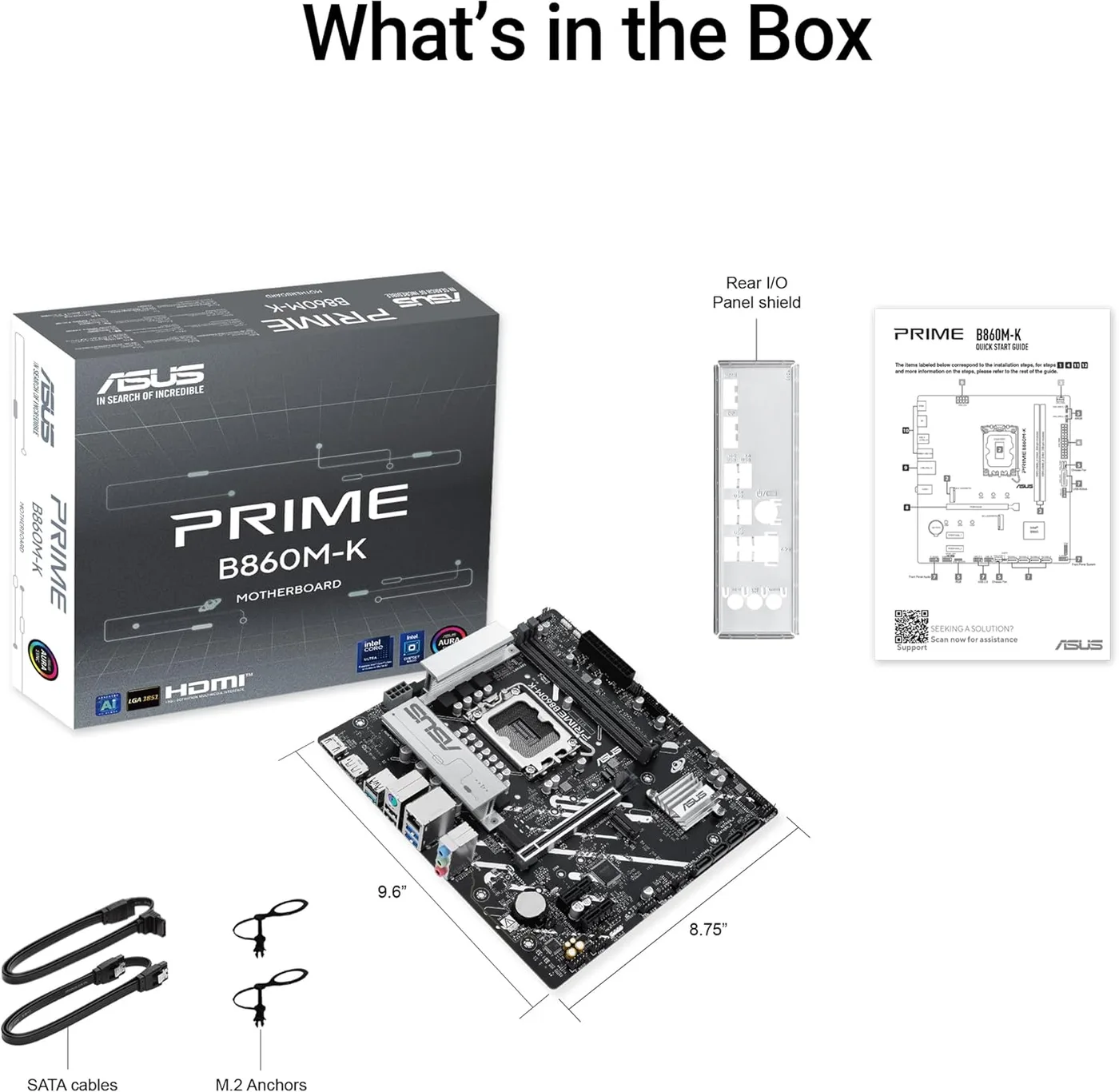 MOEDERBORD ASUS PRIME B860M-K mATX — beeld 2