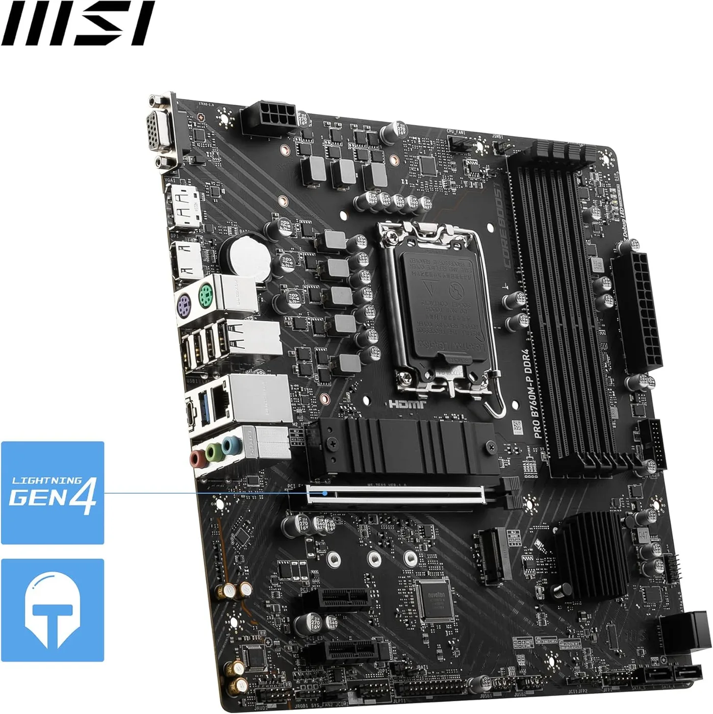 MOEDERBORD MSI PRO B760M-P mATX — beeld 2