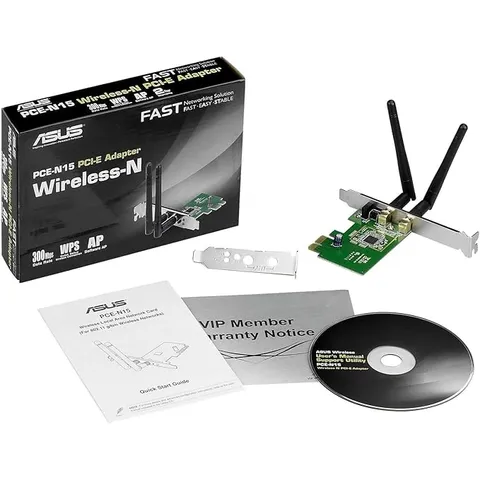 NETWERKKAART ASUS PCE-N15 PCI-E WIFI-N 300MBPS