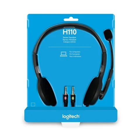 HEADSET MET MICROFOON LOGITECH H110 JACK AUDIO 3.5MM