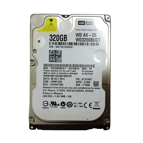 HARDE SCHIJF 2.5″ 320GB WD REFURBISHED