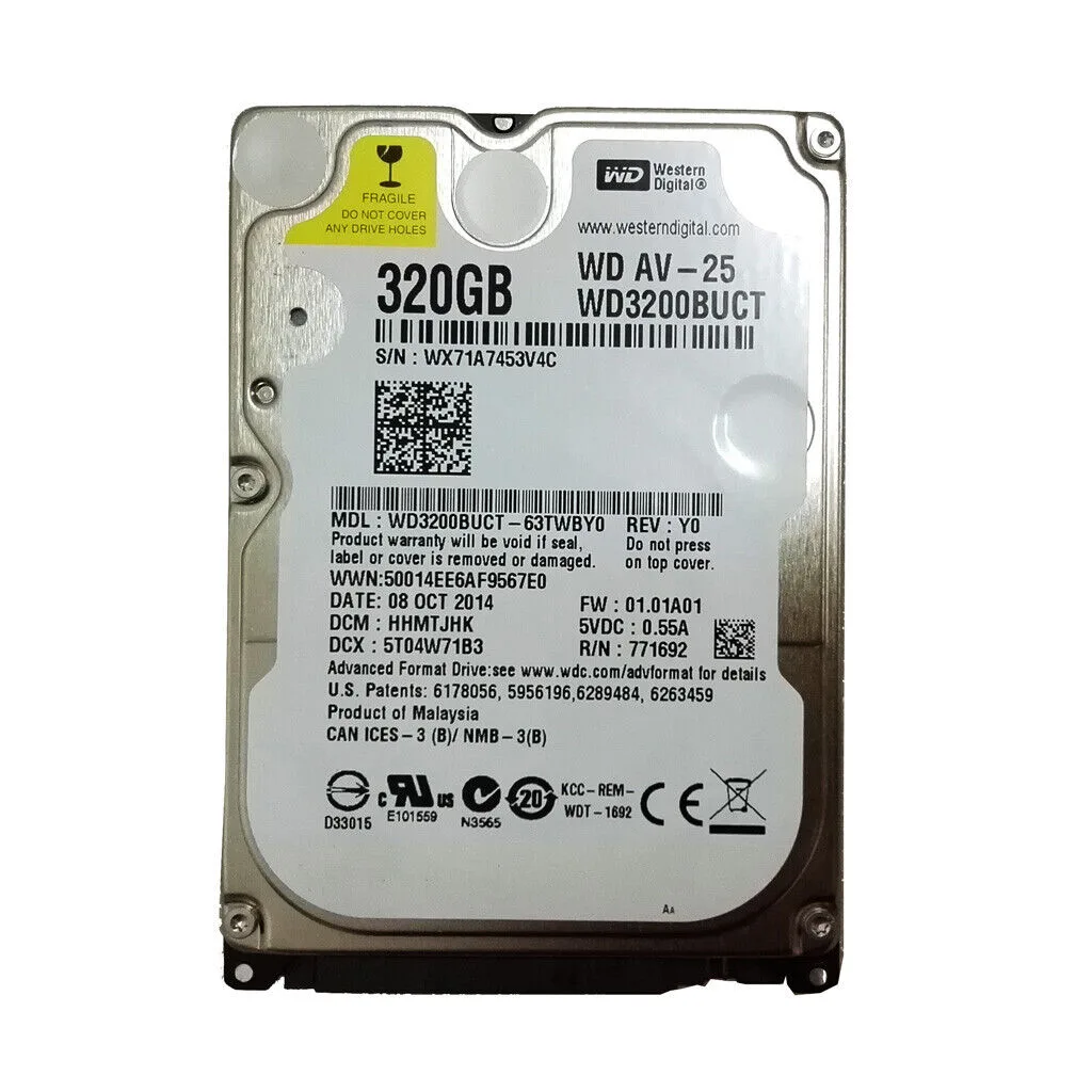 HARDE SCHIJF 2.5″ 320GB WD REFURBISHED