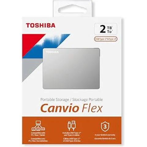 EXTERNE HARDE SCHIJF 2,5″ 2TB TOSHIBA CANVIO FLEX