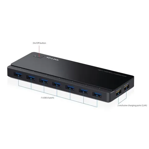 USB 3.0-HUB TP-LINK 7 USB 3.0-POORTEN + 2 USB 3.0-POORTEN UH720