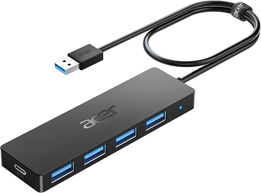 USB 3.0 HUB ACER 4 USB 3.0-POORTEN + 1 USB-C-POORT