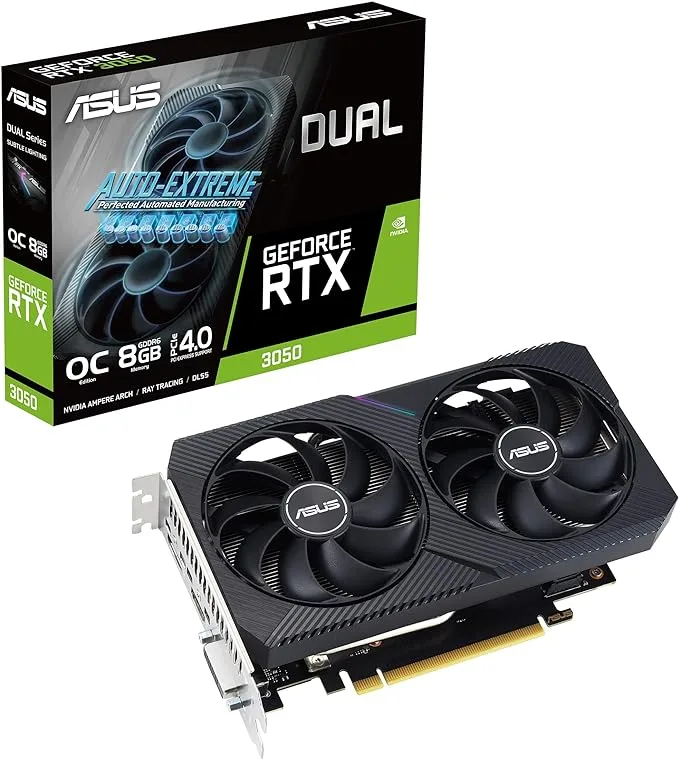 NVIDIA GEFORCE RTX 3050 ASUS DUAL V2 OC 8GB
