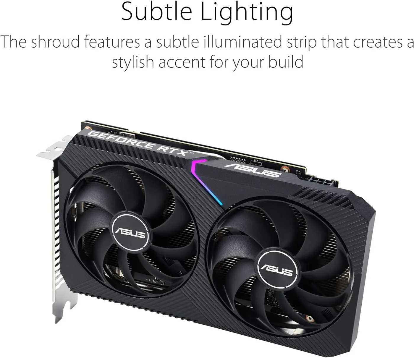 NVIDIA GEFORCE RTX 3050 ASUS DUAL V2 OC 8GB — beeld 3