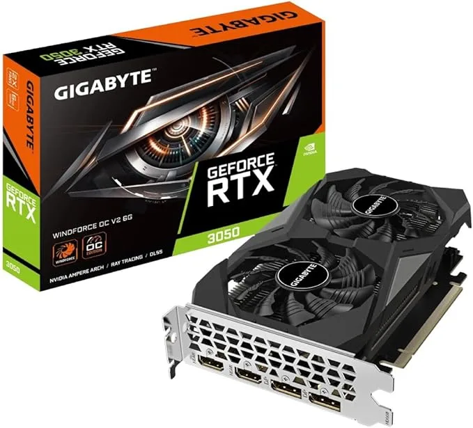 NVIDIA GEFORCE RTX 3050 GIGABYTE WINDFORCE V2 OC 6GB