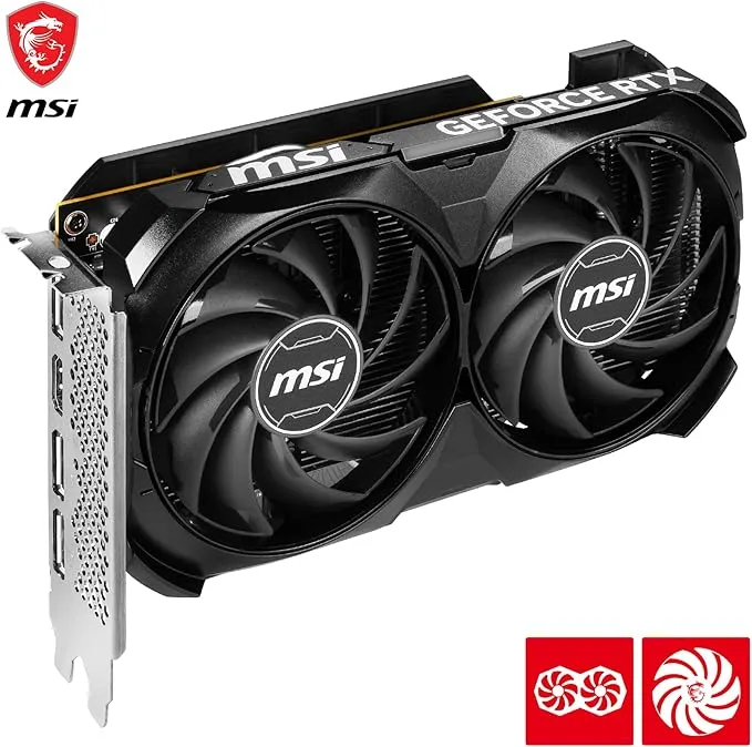 NVIDIA GEFORCE RTX 4060 MSI VENTUS V2 OC 8GB — beeld 2