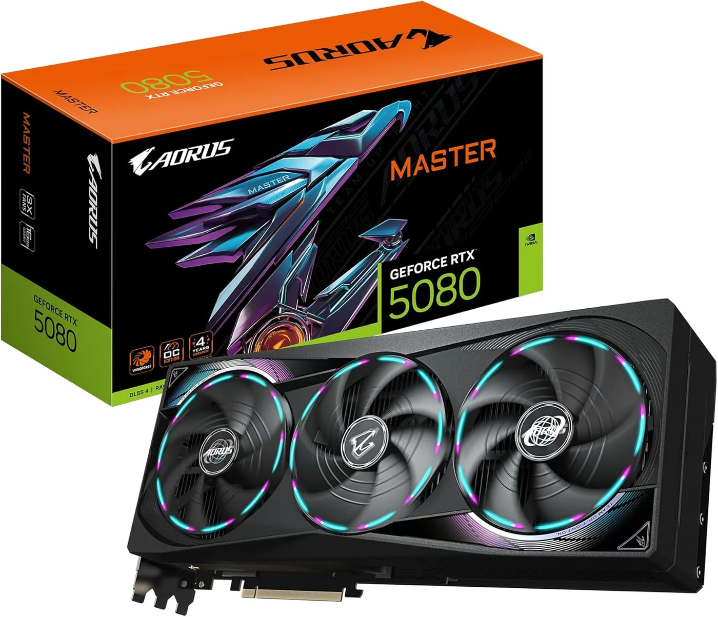 NVIDIA GEFORCE RTX 5080 GIGABYTE AORUS MASTER OC 16GB