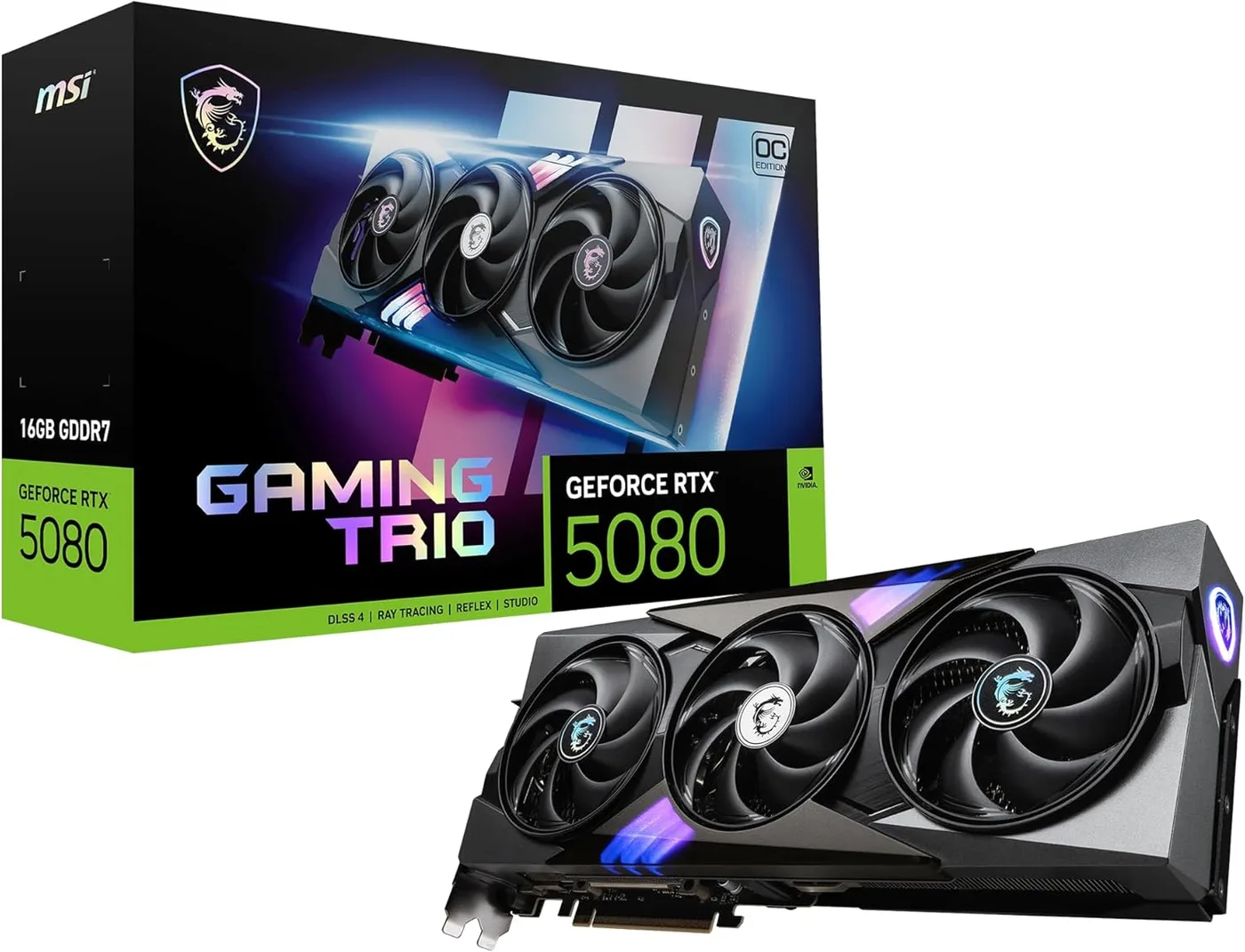 NVIDIA GEFORCE RTX 5080 MSI GAMING TRIO OC 16GB