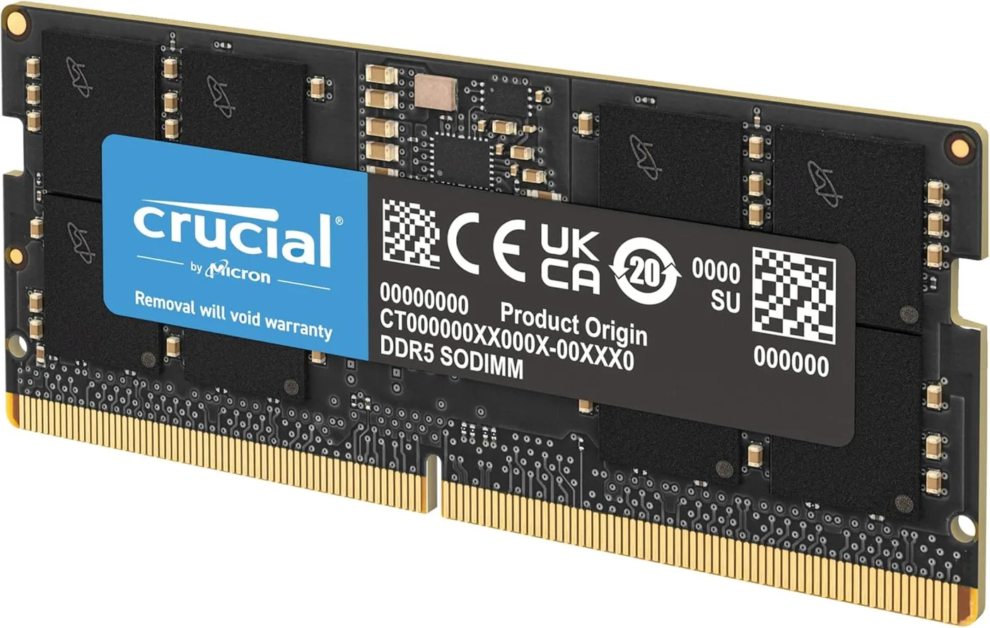 SO-DIMM DDR5 1X8GB 5600MHZ CL46 CRUCIAL (CT8G56C46S5)