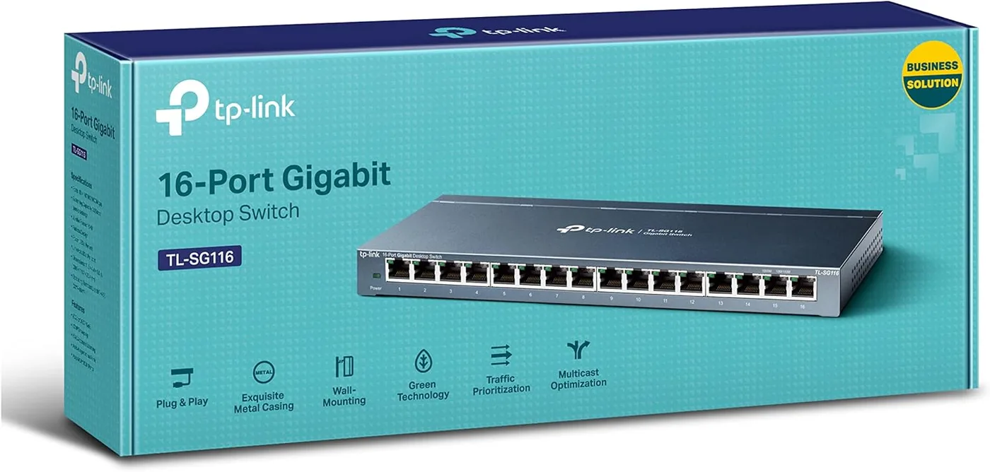 SWITCH TP-LINK 16 POORTEN GIGABIT TL-SG116