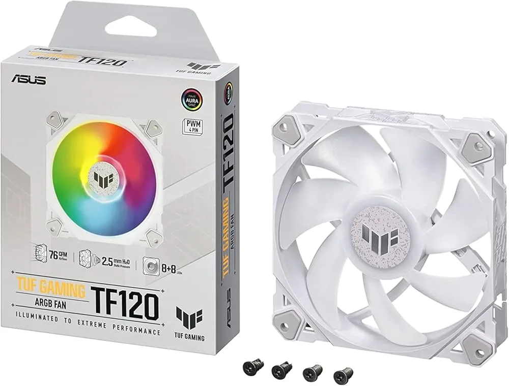 VENTILATOR 12CM ARGB ASUS TUF GAMING TF120 (WHITE)