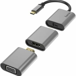 ADAPTATEUR HAMA USB-C VERS MINI-DP, HDMI ET VGA