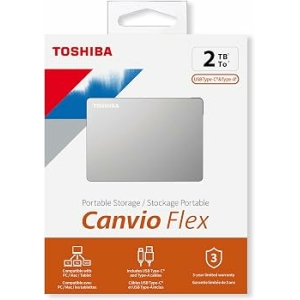 DISQUE DUR EXTERNE 2,5″ 2TB TOSHIBA CANVIO FLEX
